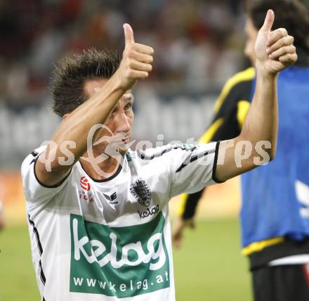 Fussball tipp3 Bundesliga. SK Austria Kaernten gegen SV Mattersburg. Matthias Dollinger (Kaernten). Klagenfurt, am 9.8.2008.
Foto: Kuess

---
pressefotos, pressefotografie, kuess, qs, qspictures, sport, bild, bilder, bilddatenbank