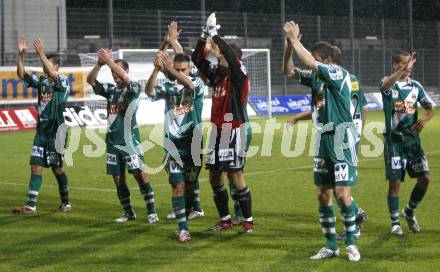 Fussball. OEFB Cup. FC Kaernten gegen SK Rapid Wien. Jubel (Rapid). Klagenfurt, am 15.8.2008.
Foto: Kuess
---
pressefotos, pressefotografie, kuess, qs, qspictures, sport, bild, bilder, bilddatenbank