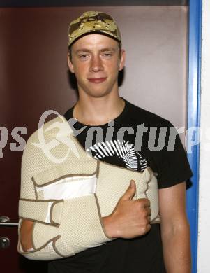Eishockey Bundesliga. Training VSV. Michael Raffl. Villach, am 15.8.2008.
Foto: Kuess

---
pressefotos, pressefotografie, kuess, qs, qspictures, sport, bild, bilder, bilddatenbank