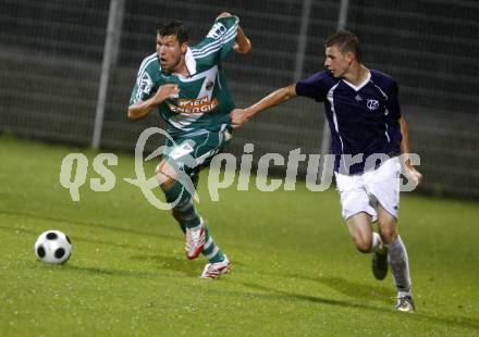 Fussball. OEFB Cup. FC Kaernten gegen SK Rapid Wien. Nico Hrstic (FCK), Markus Katzer (Rapid). Klagenfurt, am 15.8.2008.
Foto: Kuess
---
pressefotos, pressefotografie, kuess, qs, qspictures, sport, bild, bilder, bilddatenbank