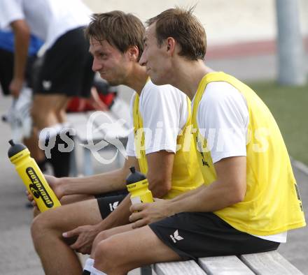 Fussball tipp3 Bundesliga. Training SK Austria Kaernten. Wolfgang Bubenik, Manuel Ortlechner. Moosburg, am 26.8.2008.
Foto: Kuess
---
pressefotos, pressefotografie, kuess, qs, qspictures, sport, bild, bilder, bilddatenbank
