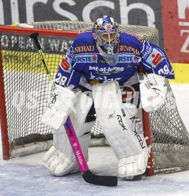Eishockey Bundesliga. Testspiel. VSV gegen Augsburger Panthers. Bernhard Starkbaum (VSV). Villach, am 24.8.2008.
Foto: Kuess

---
pressefotos, pressefotografie, kuess, qs, qspictures, sport, bild, bilder, bilddatenbank
