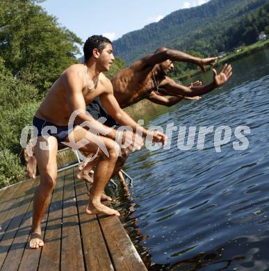 Fussball. Tipp3 Bundesliga. SK Austria Kaernten. Rocha Sobrinho Filho Adi , Chiquinho, Ferreira Da Silva Sandro, Chaile Carlos. Hafnersee, 28.8.2008.
Foto: Kuess
---
pressefotos, pressefotografie, kuess, qs, qspictures, sport, bild, bilder, bilddatenbank