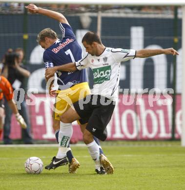 Fussball. Tipp3 Bundesliga. SK Kelag Kaernten gegen Red Bull Salzburg. Pusztai Oliver  (Kaernten),  Zickler Alexander  (Salzburg). Klagenfurt, 31.8.2008
Foto: Kuess

---
pressefotos, pressefotografie, kuess, qs, qspictures, sport, bild, bilder, bilddatenbank