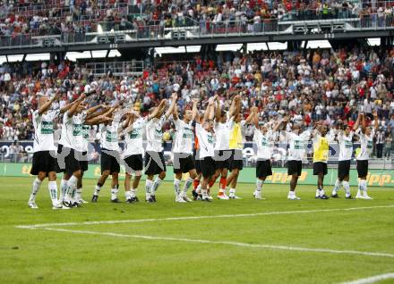 Fussball. Tipp3 Bundesliga. SK Kelag Kaernten gegen Red Bull Salzburg. Jubel Kaernten. Klagenfurt, 31.8.2008
Foto: Kuess

---
pressefotos, pressefotografie, kuess, qs, qspictures, sport, bild, bilder, bilddatenbank