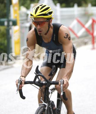 Woerthersee Triathlon. Schwimmen, Radfahren, Laufen. Thomas Thalhammer. Poertschach, am 31.8.2008.
Foto: Kuess

---
pressefotos, pressefotografie, kuess, qs, qspictures, sport, bild, bilder, bilddatenbank