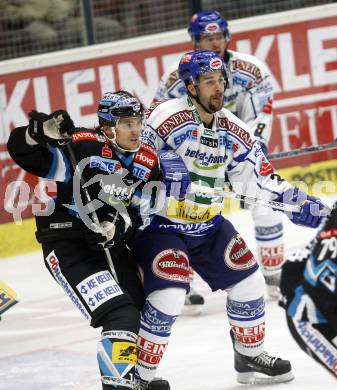 EBEL.  Eishockey Bundesliga. VSV gegen EHC Linz. SCOVILLE Darrel (VSV), IBERER Florian (Linz). Villach, am 21.9.2008.
Foto: Kuess

---
pressefotos, pressefotografie, kuess, qs, qspictures, sport, bild, bilder, bilddatenbank
