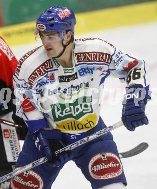 EBEL.  Eishockey Bundesliga. EC Pasut VSV gegen HC TWK Innsbruck. Jonathan Ferland (VSV). Villach, am 30.9.2008.
Foto: Kuess

---
pressefotos, pressefotografie, kuess, qs, qspictures, sport, bild, bilder, bilddatenbank