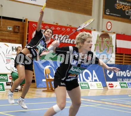 Badminton Bundesliga. ASKOE Kelag Kaernten gegen Dornbirn. Gabi Banova, Maja Kersnik. Klagenfurt, am 12.10.2008.
Foto: Kuess

---
pressefotos, pressefotografie, kuess, qs, qspictures, sport, bild, bilder, bilddatenbank