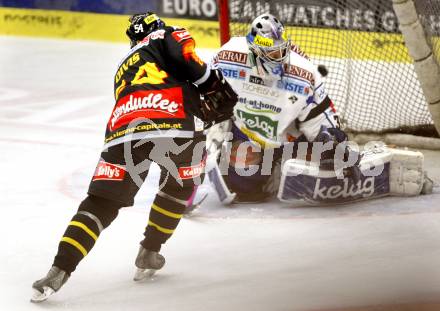 EBEL. Eishockey Bundesliga. EC VSV gegen EV Vienna Capitals. PROHASKA Gert (VSV), Ausgleichstreffer zum 5:5 durch Raimund Divis (Vienna). Villach, am 17.10.2008.
Foto: Kuess

---
pressefotos, pressefotografie, kuess, qs, qspictures, sport, bild, bilder, bilddatenbank