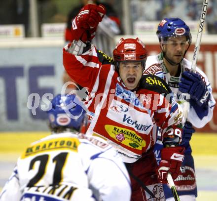 EBEL. Eishockey Bundesliga. EC KAC gegen EC VSV. Torjubel Jeff Shantz. Klagenfurt, am 19.10.2008.
Foto: Kuess

---
pressefotos, pressefotografie, kuess, qs, qspictures, sport, bild, bilder, bilddatenbank