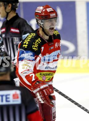 EBEL. Eishockey Bundesliga. EC KAC gegen EC VSV. Torjubel Herbert Ratz. Klagenfurt, am 19.10.2008.
Foto: Kuess

---
pressefotos, pressefotografie, kuess, qs, qspictures, sport, bild, bilder, bilddatenbank