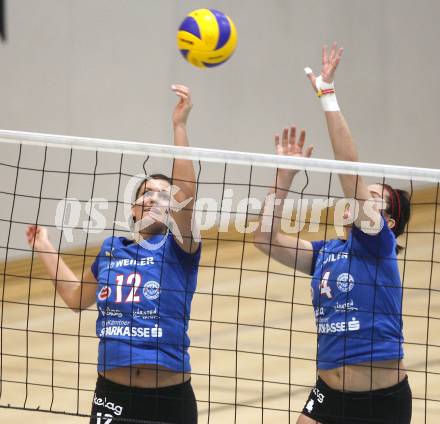Volleyball MEVZA. ATSC Wildcats gegen Branik Maribor. Sandra Zangerl, Emily Haas (Wildcats). Klagenfurt, 25.10.2008
Copyright Kuess

---
pressefotos, pressefotografie, kuess, qs, qspictures, sport, bild, bilder, bilddatenbank
