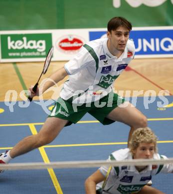 Badminton Bundesliga. ASKOE Kelag Kaernten gegen Dornbirn. Vladimir Metodiev, Maja Kersnik. Klagenfurt, am 12.10.2008.
Foto: Kuess

---
pressefotos, pressefotografie, kuess, qs, qspictures, sport, bild, bilder, bilddatenbank