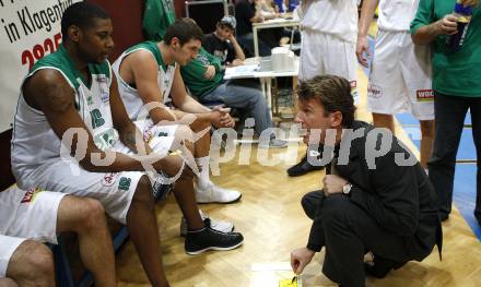 Basketball Bundesliga. Woerthersee Piraten gegen UBSC Graz. Michael Harper, Trainer Matthias Fischer (Piraten).  Klagenfurt, 29.10.2008
Foto: Kuess

---
pressefotos, pressefotografie, kuess, qs, qspictures, sport, bild, bilder, bilddatenbank