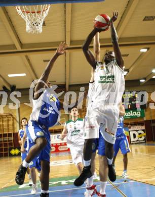 Basketball Bundesliga. Woerthersee Piraten gegen UBSC Graz. Brandon Hartley (Piraten), Bryan Eugene Grier (Graz).  Klagenfurt, 29.10.2008
Foto: Kuess

---
pressefotos, pressefotografie, kuess, qs, qspictures, sport, bild, bilder, bilddatenbank
