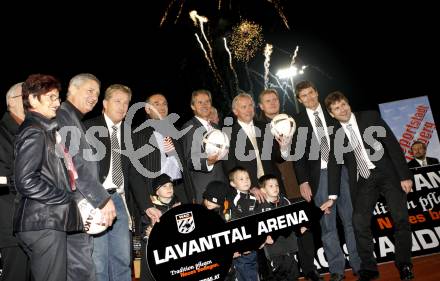 Fussball Regionalliga. SK St. Andrae/Lavanttal. Stadioneroeffnung Lavanttal Arena. Werner Lippitz, Landeshauptmannstellvertreter Reinhart Rohr, Buergermeister Gerhard Seifried, Landeshauptmann Gerhard Doerfler, Landesrat Josef Martinz, Wolfgang Knes, Dietmar Riegler. Wolfsberg, am 31.10.2008.
Foto: Kuess

---
pressefotos, pressefotografie, kuess, qs, qspictures, sport, bild, bilder, bilddatenbank