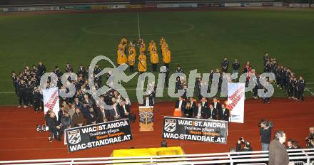 Fussball Regionalliga. SK St. Andrae/Lavanttal. Stadioneroeffnung Lavanttal Arena. Landeshauptmannstellvertreter Reinhart Rohr, Buergermeister Gerhard Seifried, Landeshauptmann Gerhard Doerfler, Landesrat Josef Martinz, Waltraud Riegler, Wolfgang Knes, Dietmar Riegler. Wolfsberg, am 31.10.2008.
Foto: Kuess

---
pressefotos, pressefotografie, kuess, qs, qspictures, sport, bild, bilder, bilddatenbank