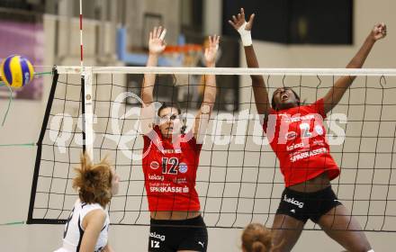 Volleyball MEVZA. ATSC Wildcats gegen OK HIT Nova Gorica. ZANGERL Sandra, BROWN Vicki (Wildcats). Klagenfurt, 15.11.2008. 
Copyright Kuess

---
pressefotos, pressefotografie, kuess, qs, qspictures, sport, bild, bilder, bilddatenbank