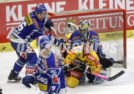EBEL. Eishockey Bundesliga. EC Pasut VSV gegen EV Vienna Capitals. FERLAND Jonathan, PROHASKA Gert (VSV), ROTTER Rafael (Capitals). Villach, am 21.11.2008.
Foto: Kuess

---
pressefotos, pressefotografie, kuess, qs, qspictures, sport, bild, bilder, bilddatenbank