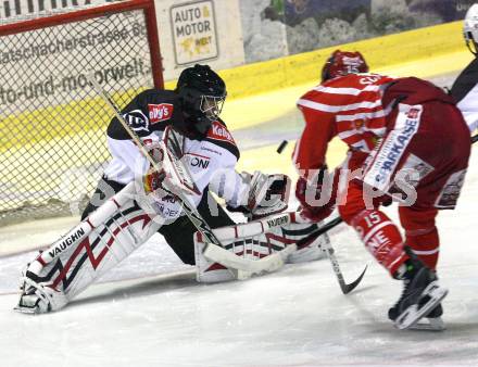 EBEL. Eishockey Bundesliga. KAC gegen  HK Acroni Jesenice. SCHELLANDER Paul (KAC), GLAVIC Gaber (Jesenice). Klagenfurt, am 5.12.2008.
Foto: Nadja Kuess

---
pressefotos, pressefotografie, kuess, qs, qspictures, sport, bild, bilder, bilddatenbank