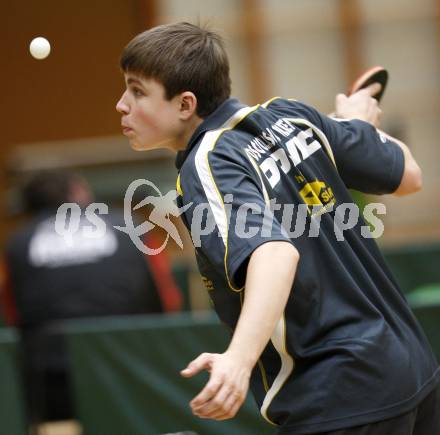 Tischtennis. Kaerntner Meisterschaft. Marcel Brunner (Velden). St. Ruprecht, am 21.12.2008.
Foto: Kuess
---
pressefotos, pressefotografie, kuess, qs, qspictures, sport, bild, bilder, bilddatenbank