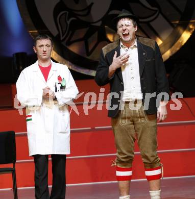 Villacher Fasching. Ungarrrzohnorzt, Manfred Obernosterer, Arno Kohlweg. Villach, am 8.1.2009.
Foto: Kuess 


---
pressefotos, pressefotografie, kuess, qs, qspictures, sport, bild, bilder, bilddatenbank