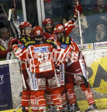EBEL. Eishockey Bundesliga. KAC gegen EC Salzburg.Torjubel KAC. Klagenfurt, am 31.3.2009.
Foto: Kuess 

---
pressefotos, pressefotografie, kuess, qs, qspictures, sport, bild, bilder, bilddatenbank