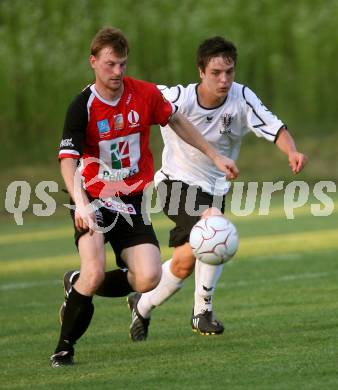 Fussball. Kaerntner Liga. SK Austria Kelag Kaernten 1b gegen SK St. Andrae/Lavanttal 1b. Salentinig Martin (Austria Kaernten), Ceplak Bernd (St. Andrae).  Poggersdorf, 10.6.2009. 
Foto: Kuess

---
pressefotos, pressefotografie, kuess, qs, qspictures, sport, bild, bilder, bilddatenbank