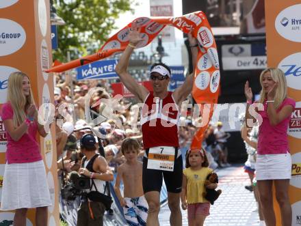 Ironman. Triathlon. Schwimmen, Radfahren, Laufen. Ironman Austria. Bernhard Hiebl (AUT). KLagenfurt, am 5.7.2009.
Foto: Kuess

---
pressefotos, pressefotografie, kuess, qs, qspictures, sport, bild, bilder, bilddatenbank