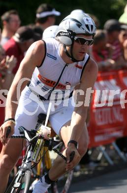 Ironman. Triathlon. Schwimmen, Radfahren, Laufen. Ironman Austria. Peter Schoissengeier (AUT). KLagenfurt, am 5.7.2009.
Foto: Kuess

---
pressefotos, pressefotografie, kuess, qs, qspictures, sport, bild, bilder, bilddatenbank
