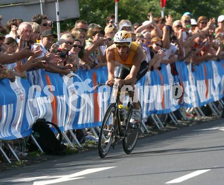Ironman. Triathlon. Schwimmen, Radfahren, Laufen.  Marino Vanhoenacker (BEL). Klagenfurt, am 5.7.2009.
Foto: Kuess

---
pressefotos, pressefotografie, kuess, qs, qspictures, sport, bild, bilder, bilddatenbank