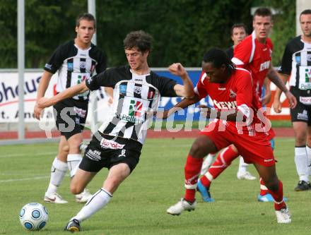Fussball Testspiel. WAC/St. Andrae gegen 1. FC Koeln. Christian Falk (WAC), Yabo Ray (Koeln). Wolfsberg, am 22.7.2009.
Foto: Kuess
---
pressefotos, pressefotografie, kuess, qs, qspictures, sport, bild, bilder, bilddatenbank
