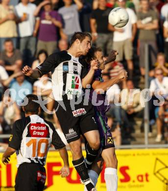 Fussball Regionalliga. WAC/St. Andrae gegen St. Stefan/Lav. Stefan Stueckler (WAC/St. Andrae), Stefan Friessnegger (St. Stefan). Wolfsberg, am 7.8.2009.
Foto: Kuess
---
pressefotos, pressefotografie, kuess, qs, qspictures, sport, bild, bilder, bilddatenbank