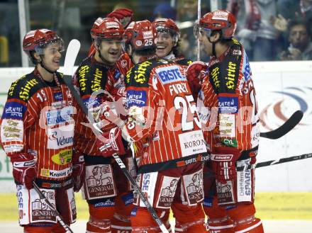 EBEL. Eishockey Bundesliga. KAC gegen EV Vienna Capitals. Torjubel KAC. Klagenfurt, am 16.10.2009.
Foto: Kuess 

---
pressefotos, pressefotografie, kuess, qs, qspictures, sport, bild, bilder, bilddatenbank