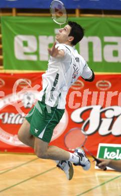 Badminton Bundesliga. ASKOE Kelag Kaernten gegen BSC70 Linz. Stiliyan Makarski (Kaernten). Klagenfurt, am 25.10.2009.
Foto: Kuess
---
pressefotos, pressefotografie, kuess, qs, qspictures, sport, bild, bilder, bilddatenbank