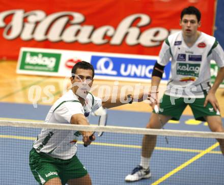 Badminton Bundesliga. ASKOE Kelag Kaernten gegen BSC70 Linz. Krassimir Jankov, Stiliyan Makarski (Kaernten). Klagenfurt, am 25.10.2009.
Foto: Kuess
---
pressefotos, pressefotografie, kuess, qs, qspictures, sport, bild, bilder, bilddatenbank