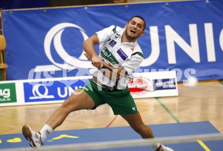 Badminton Bundesliga. ASKOE Kelag Kaernten gegen BSC70 Linz. Julian Hristov (Kaernten). Klagenfurt, am 25.10.2009.
Foto: Kuess
---
pressefotos, pressefotografie, kuess, qs, qspictures, sport, bild, bilder, bilddatenbank