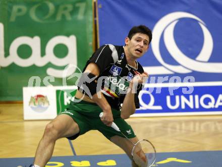 Badminton Bundesliga. ASKOE Kelag Kaernten gegen BSC70 Linz. Stiliyan Makarski (Kaernten). Klagenfurt, am 25.10.2009.
Foto: Kuess
---
pressefotos, pressefotografie, kuess, qs, qspictures, sport, bild, bilder, bilddatenbank