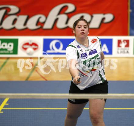 Badminton Bundesliga. ASKOE Kelag Kaernten gegen BSC70 Linz. Belinda Heber (Kaernten). Klagenfurt, am 25.10.2009.
Foto: Kuess
---
pressefotos, pressefotografie, kuess, qs, qspictures, sport, bild, bilder, bilddatenbank