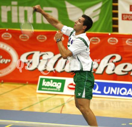 Badminton Bundesliga. ASKOE Kelag Kaernten gegen BSC70 Linz. Krassimir Jankov (Kaernten). Klagenfurt, am 25.10.2009.
Foto: Kuess
---
pressefotos, pressefotografie, kuess, qs, qspictures, sport, bild, bilder, bilddatenbank