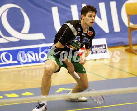 Badminton Bundesliga. ASKOE Kelag Kaernten gegen BSC70 Linz. Stiliyan Makarski (Kaernten). Klagenfurt, am 25.10.2009.
Foto: Kuess
---
pressefotos, pressefotografie, kuess, qs, qspictures, sport, bild, bilder, bilddatenbank