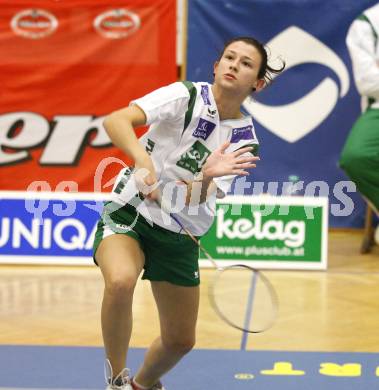 Badminton Bundesliga. ASKOE Kelag Kaernten gegen BSC70 Linz. Ana Kovac (Kaernten). Klagenfurt, am 25.10.2009.
Foto: Kuess
---
pressefotos, pressefotografie, kuess, qs, qspictures, sport, bild, bilder, bilddatenbank