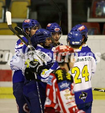 Eishockey U20 Meisterschaft. KAC gegen VSV. Torjubel VSV. Klagenfurt am 4.11.2009
Foto: Kuess
---
pressefotos, pressefotografie, kuess, qs, qspictures, sport, bild, bilder, bilddatenbank