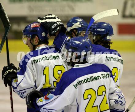 Eishockey U20 Meisterschaft. KAC gegen VSV. Torjubel VSV. Klagenfurt am 4.11.2009
Foto: Kuess
---
pressefotos, pressefotografie, kuess, qs, qspictures, sport, bild, bilder, bilddatenbank