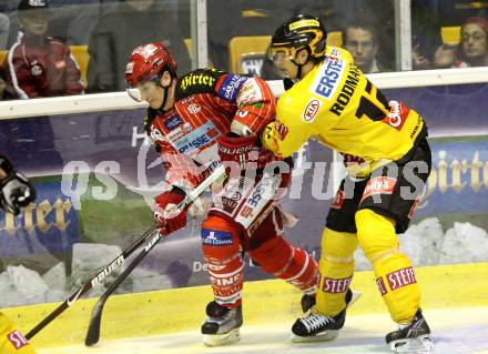 EBEL. Eishockey Bundesliga. KAC gegen EV Vienna Capitals. Kirk Furey, (KAC),  David Rodman (Vienna). Klagenfurt, am 13.11.2009.
Foto: Kuess 

---
pressefotos, pressefotografie, kuess, qs, qspictures, sport, bild, bilder, bilddatenbank