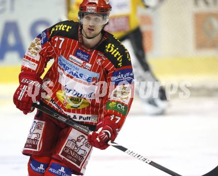 EBEL. Eishockey Bundesliga. KAC gegen EV Vienna Capitals. Gregor Hager (KAC). Klagenfurt, am 13.11.2009.
Foto: Kuess 

---
pressefotos, pressefotografie, kuess, qs, qspictures, sport, bild, bilder, bilddatenbank