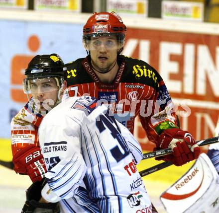 EBEL. Eishockey Bundesliga. KAC gegen Alba Volan SAPA Fehervar AV19.  HAGER Gregor (KAC),  TOKAJI Viktor (Alba Volan). Klagenfurt, am 6.12.2009.
Foto: Kuess 

---
pressefotos, pressefotografie, kuess, qs, qspictures, sport, bild, bilder, bilddatenbank