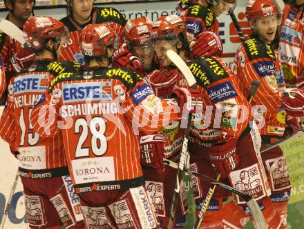EBEL. Eishockey Bundesliga. KAC gegen HK Acroni Jesenice.  Jubel gregor Hager (KAC),. Klagenfurt, am 22.12.2009.
Foto: Kuess 

---
pressefotos, pressefotografie, kuess, qs, qspictures, sport, bild, bilder, bilddatenbank