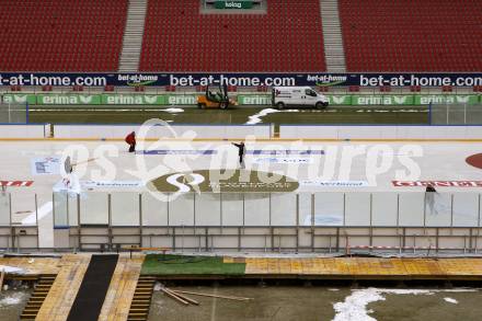 EBEL. Eishockey Bundesliga. Freiluft Derby KAC gegen VSV. Stadion Klagenfurt. Klagenfurt, 4.1.2010.
Foto: Kuess
---
pressefotos, pressefotografie, kuess, qs, qspictures, sport, bild, bilder, bilddatenbank